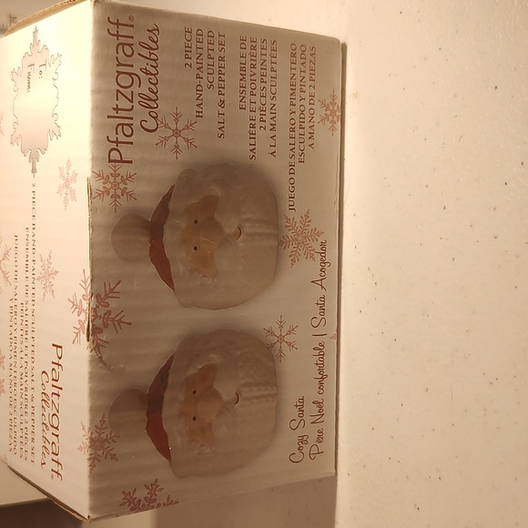 Pfaltzgraff Pair Of Santa Salt & Pepper Shakers Hand Painted New In Box - Picture 4 of 8